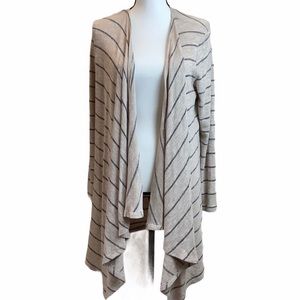 AEO Stripe open front Cardigan Sz M